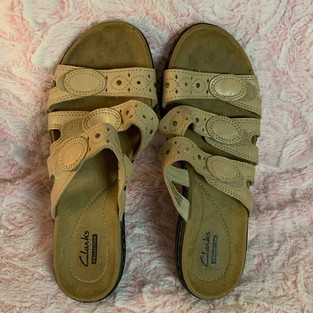 Clarks Beige Strappy Sandals